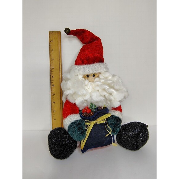 Vintage Santa Joelson Industries Christmas Holiday Home Decor Plush 12" Sitting - Picture 4 of 12